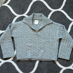 Abercrombie & Fitch Notch Neck Cable Knit Sweater